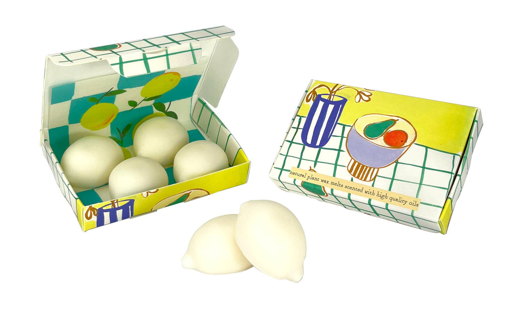 Wax Melt Shapes in illustrated Boxes
