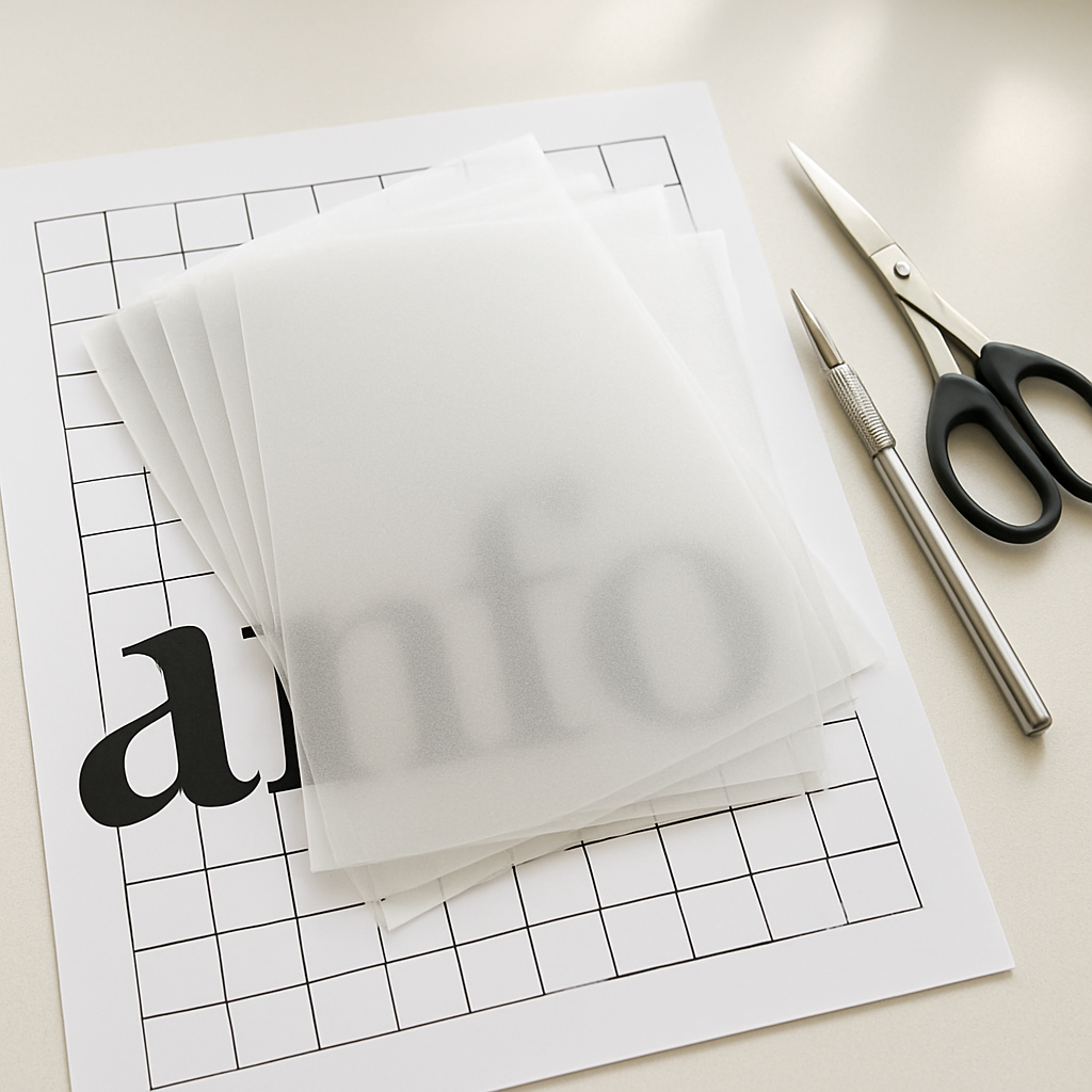 5 x A4 Frosted Acetate Sheets – 300 Micron Semi-Transparent Film for Crafts & Templates