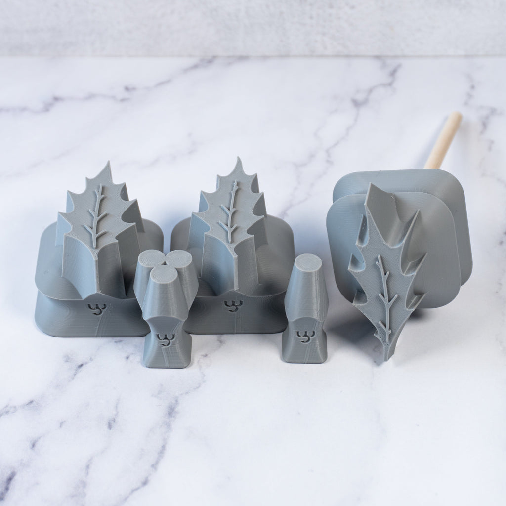 Holly Leaf & Berry Stamps - 3 Sizes