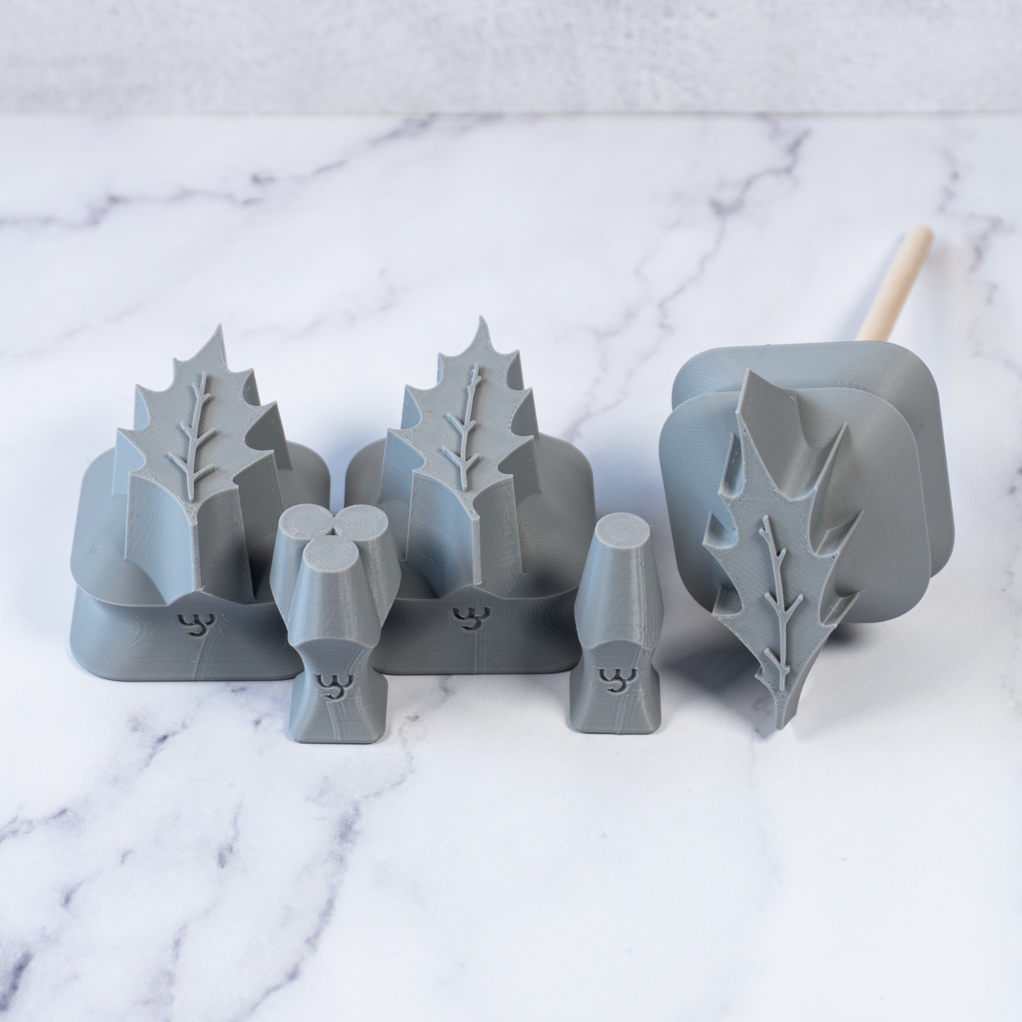 Holly Leaf & Berry Stamps - 3 Sizes