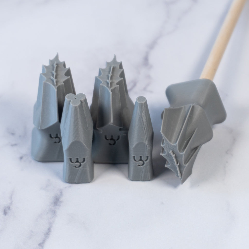 Holly Leaf & Berry Stamps - 3 Sizes