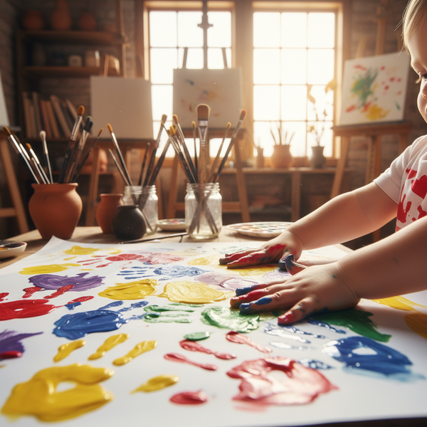 make the background an art studio setting