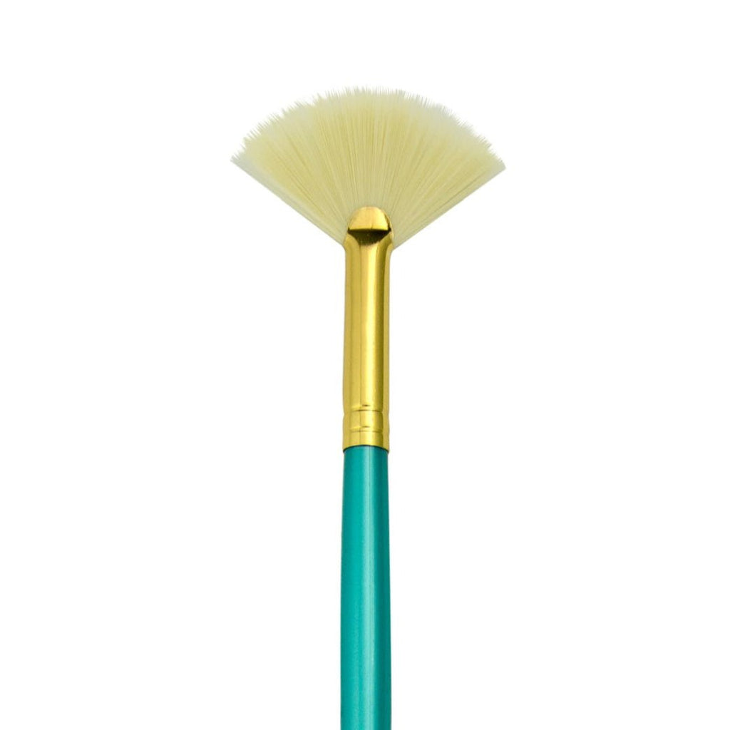 Menta Series 38: Synthetic White Bristle Long Handle Paintbrush - Fan