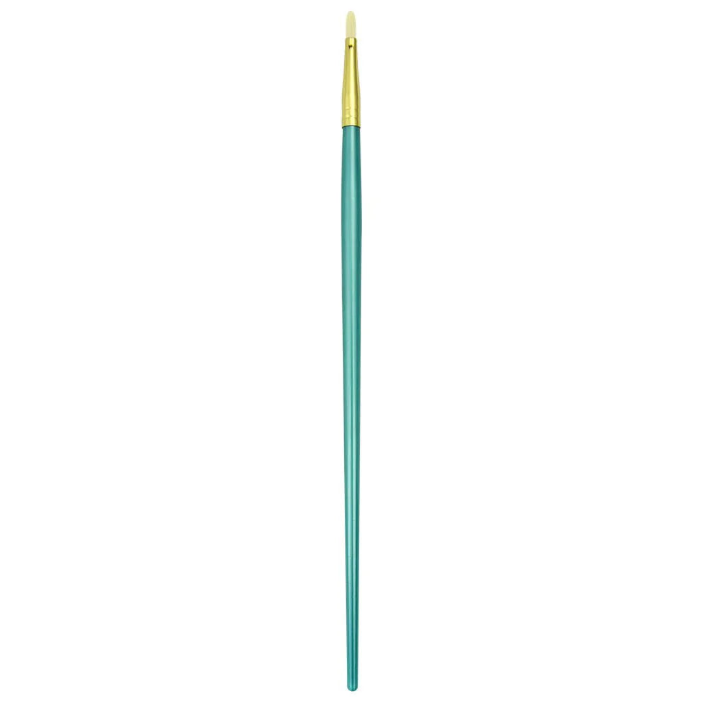 Menta Series 38: Synthetic White Bristle Long Handle Paintbrush - Filbert