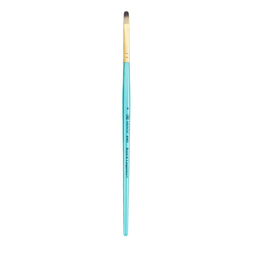 Menta Series 98: Synthetic Blend Paintbrush - Filbert