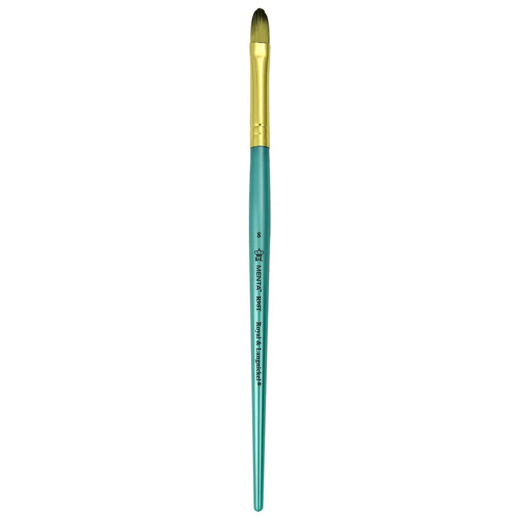 Menta Series 98: Synthetic Blend Paintbrush - Filbert