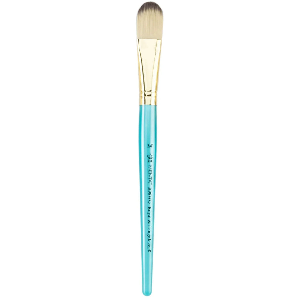 Menta Series 98: Synthetic Blend Paintbrush - Oval Wash