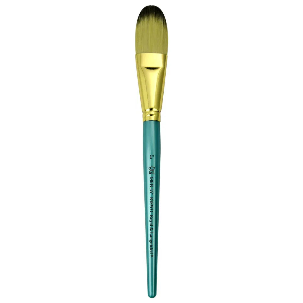 Menta Series 98: Synthetic Blend Paintbrush - Oval Wash
