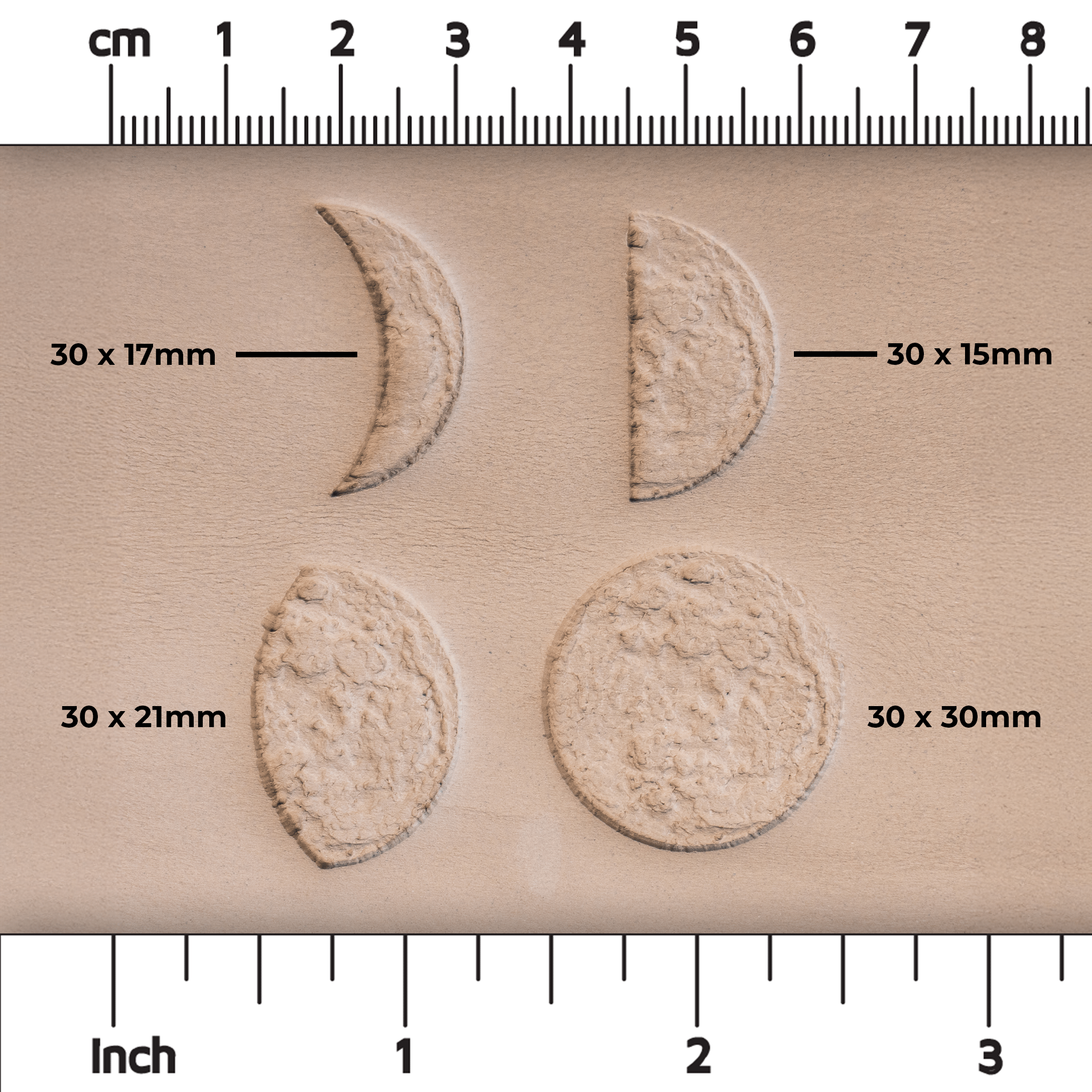 Moon Phases Set of Four Stamps