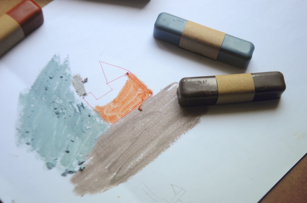 All Natural Beeswax Oil Pastels | Set of 8 Oil Pastels in Soft Pastel Colours