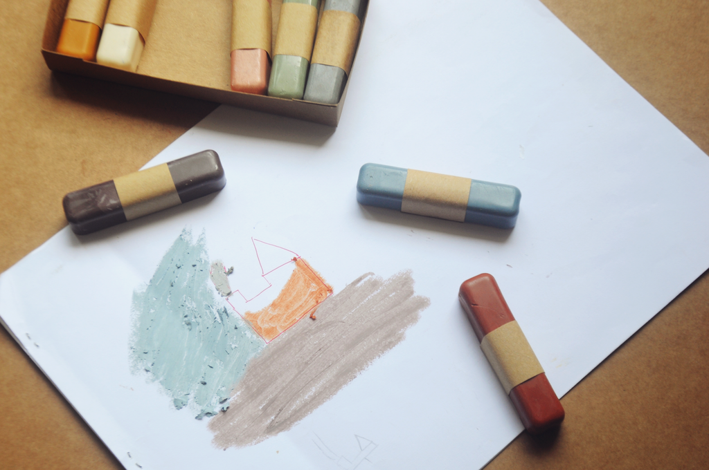 All Natural Beeswax Oil Pastels | Set of 8 Oil Pastels in Soft Pastel Colours