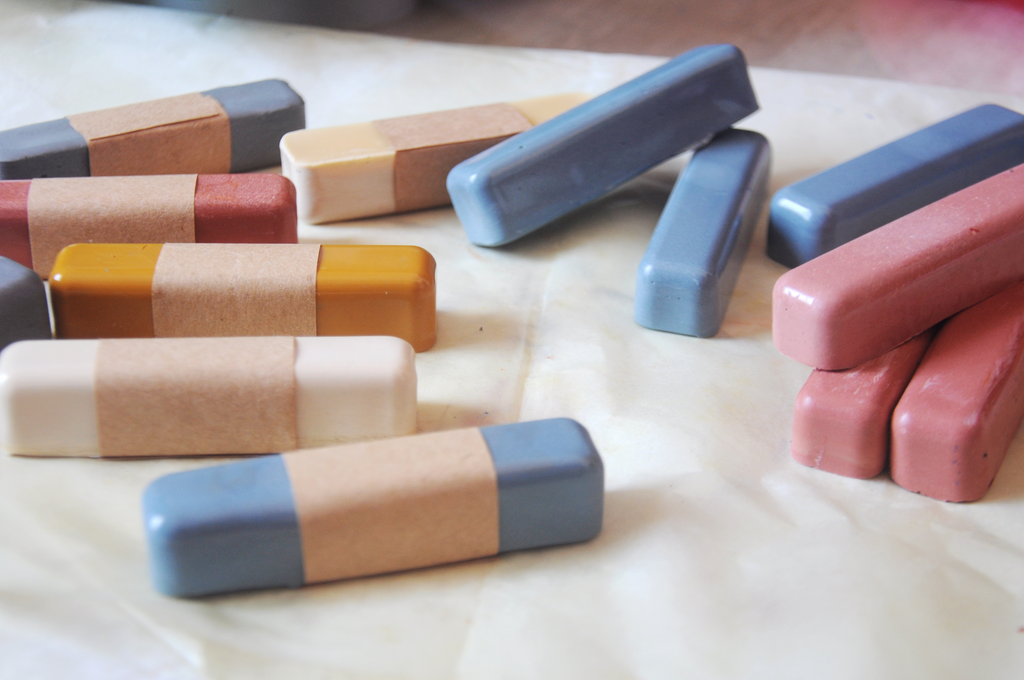 All Natural Beeswax Oil Pastels | Set of 8 Oil Pastels in Soft Pastel Colours