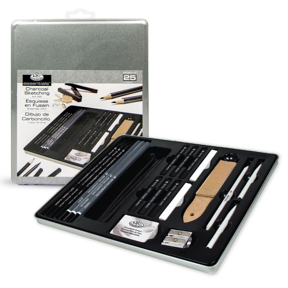Royal & Langnickel Charcoal Drawing Art Set - 25pc Tin