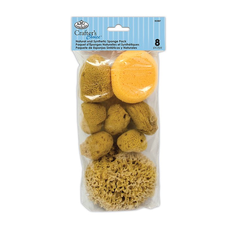 Royal & Langnickel Crafters Choice Assorted Natural & Synthetic Sponges - 8pc