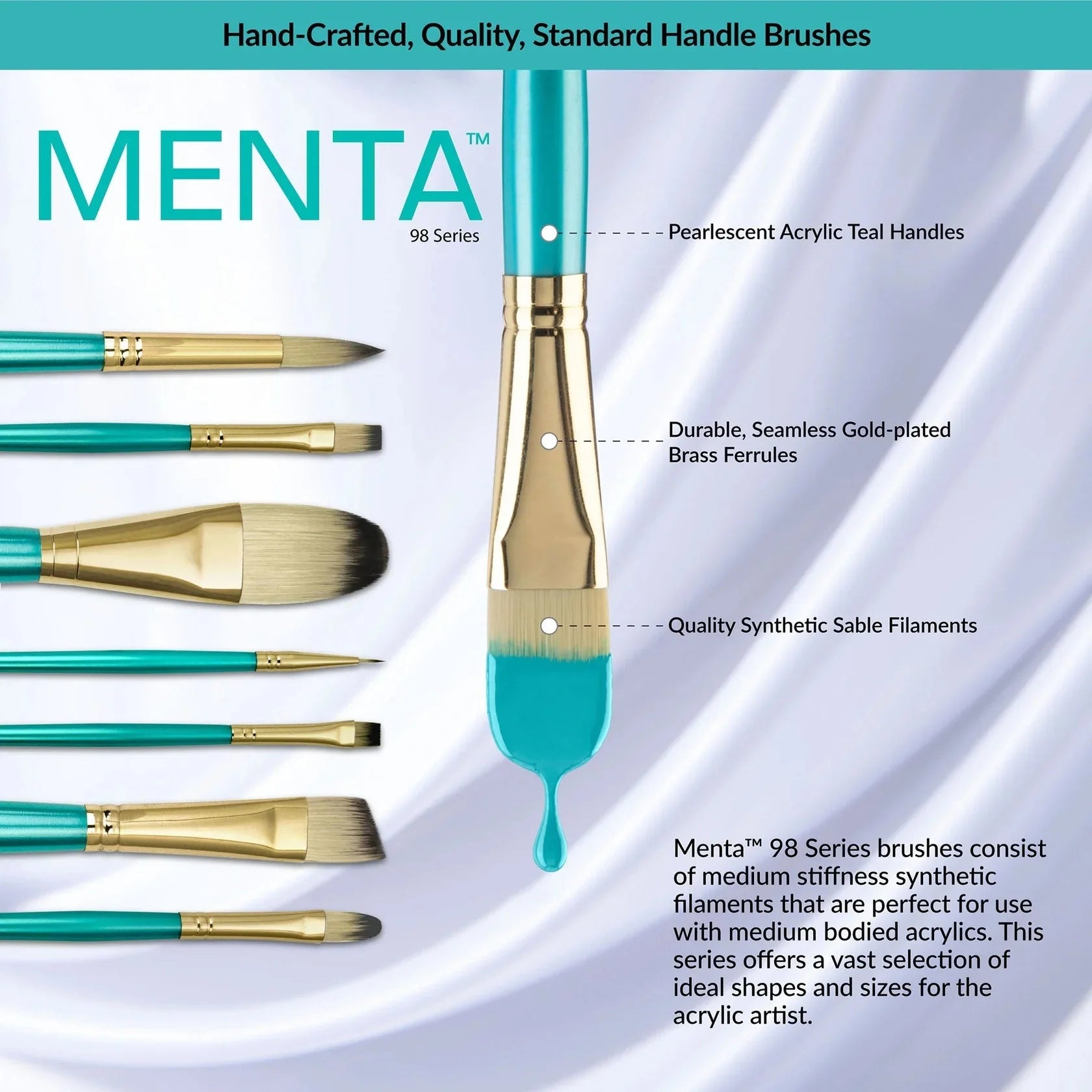 Royal & Langnickel: Menta 5 Piece Paintbrush Set with Bag