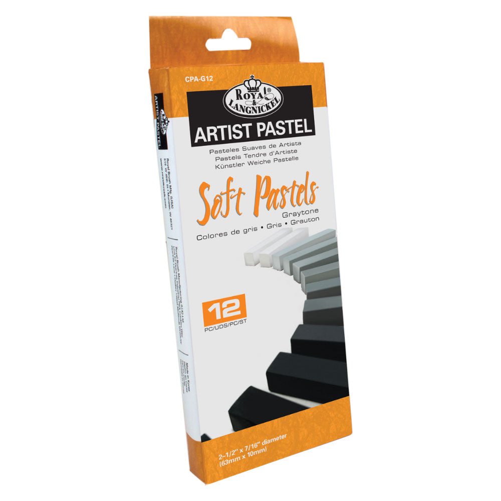 Royal & Langnickel Soft Artist Pastels: Graytone - 12pk