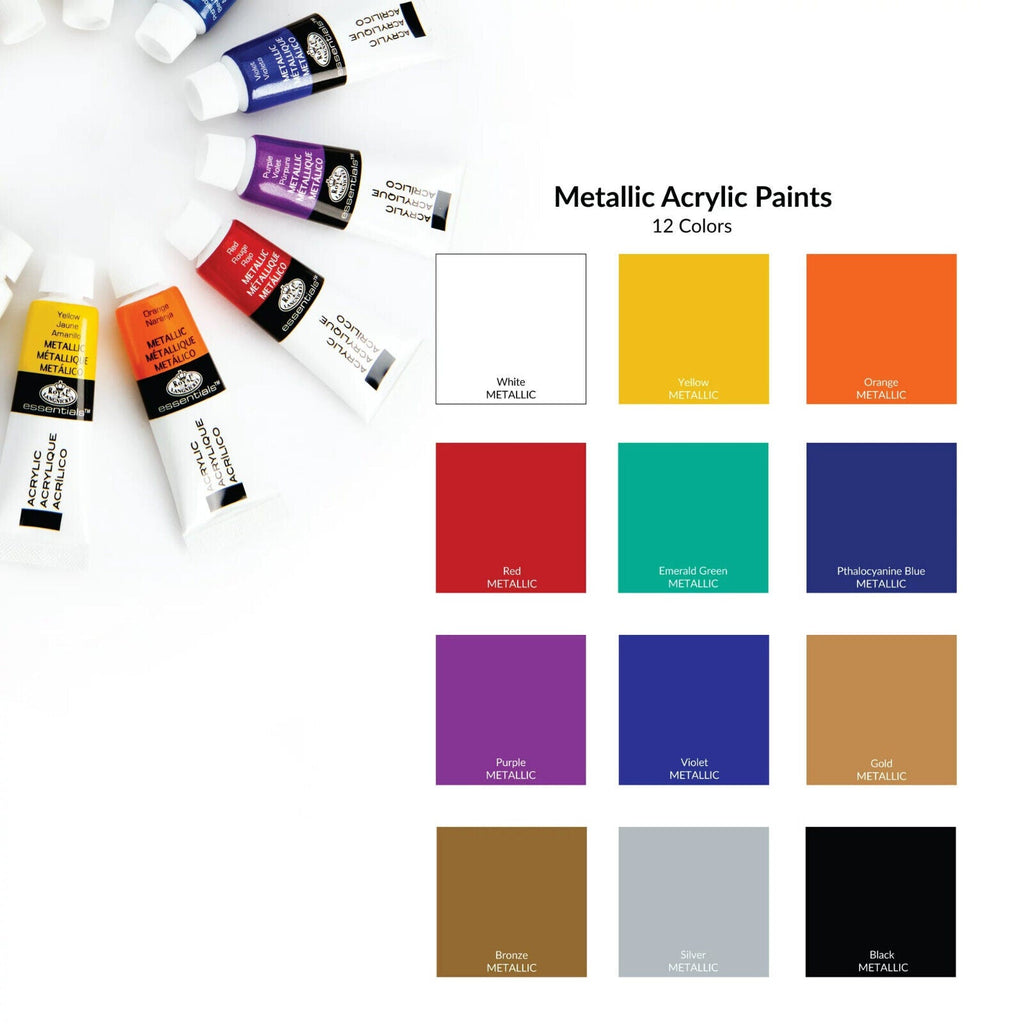 Royal & Langnickel Artists Acrylic Paints: Metallics - 12pc