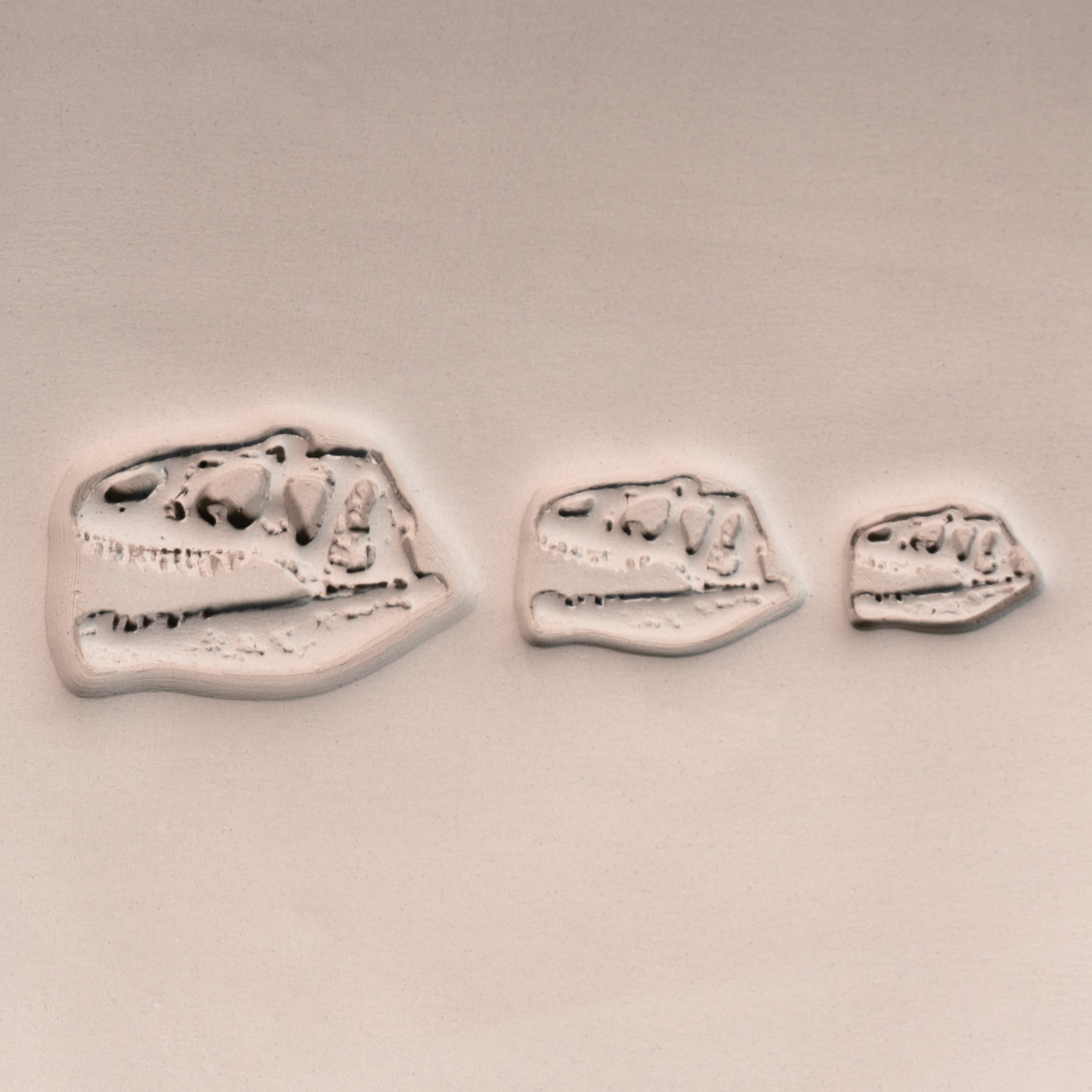 T-Rex Dinosaur Skull Fossil Stamp - Photo Textured - Style #1