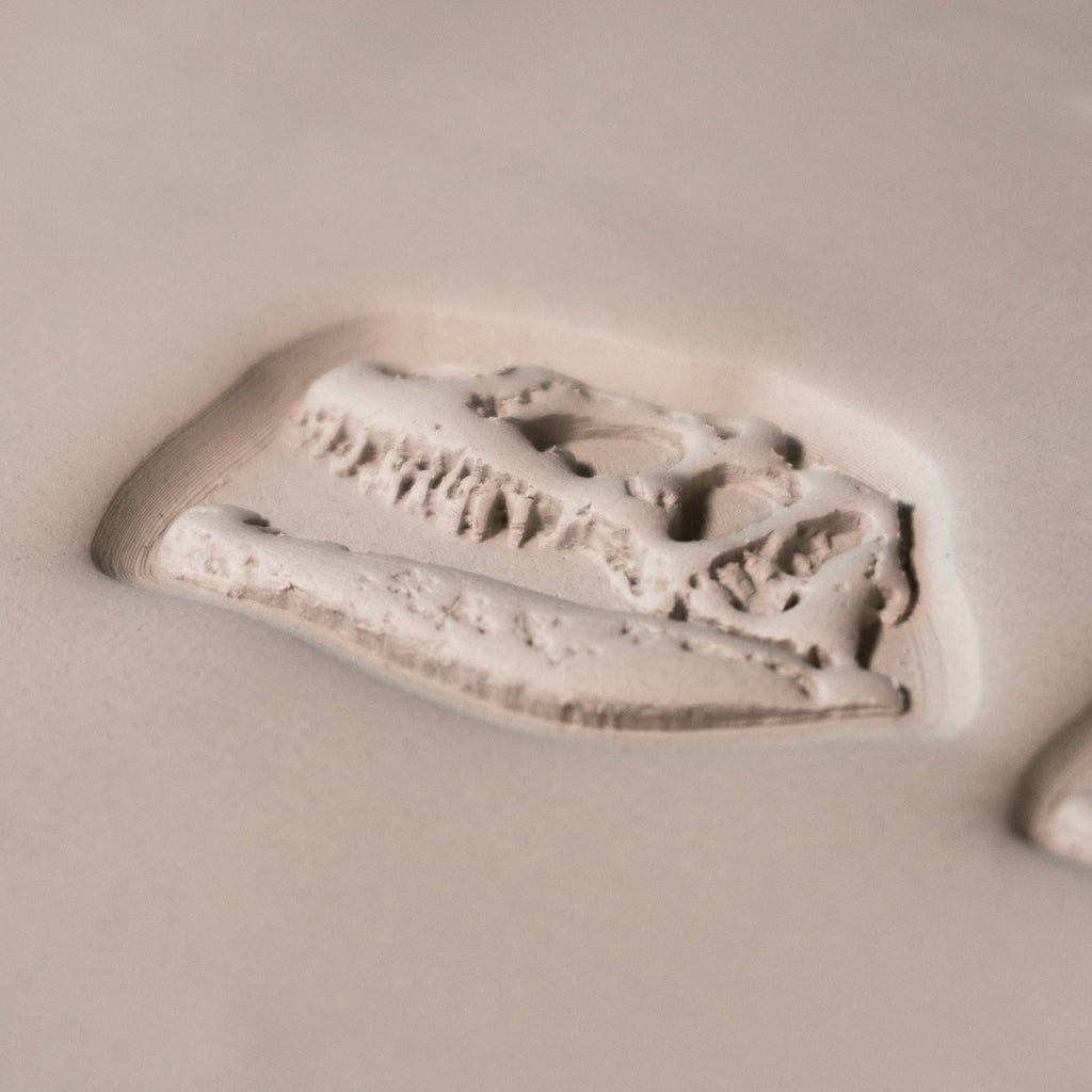 T-Rex Dinosaur Skull Fossil Stamp - Photo Textured - Style #1