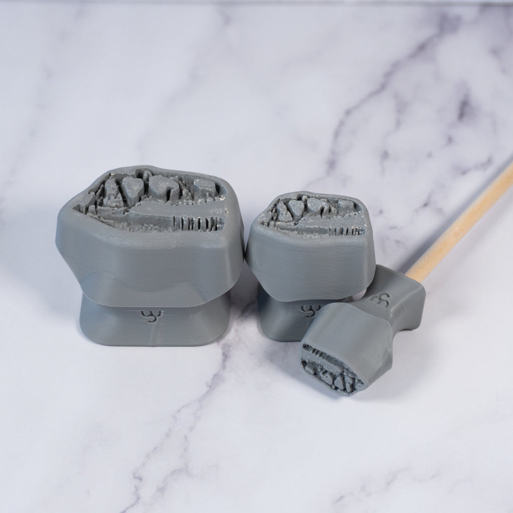 T-Rex Dinosaur Skull Fossil Stamp - Photo Textured - Style #1