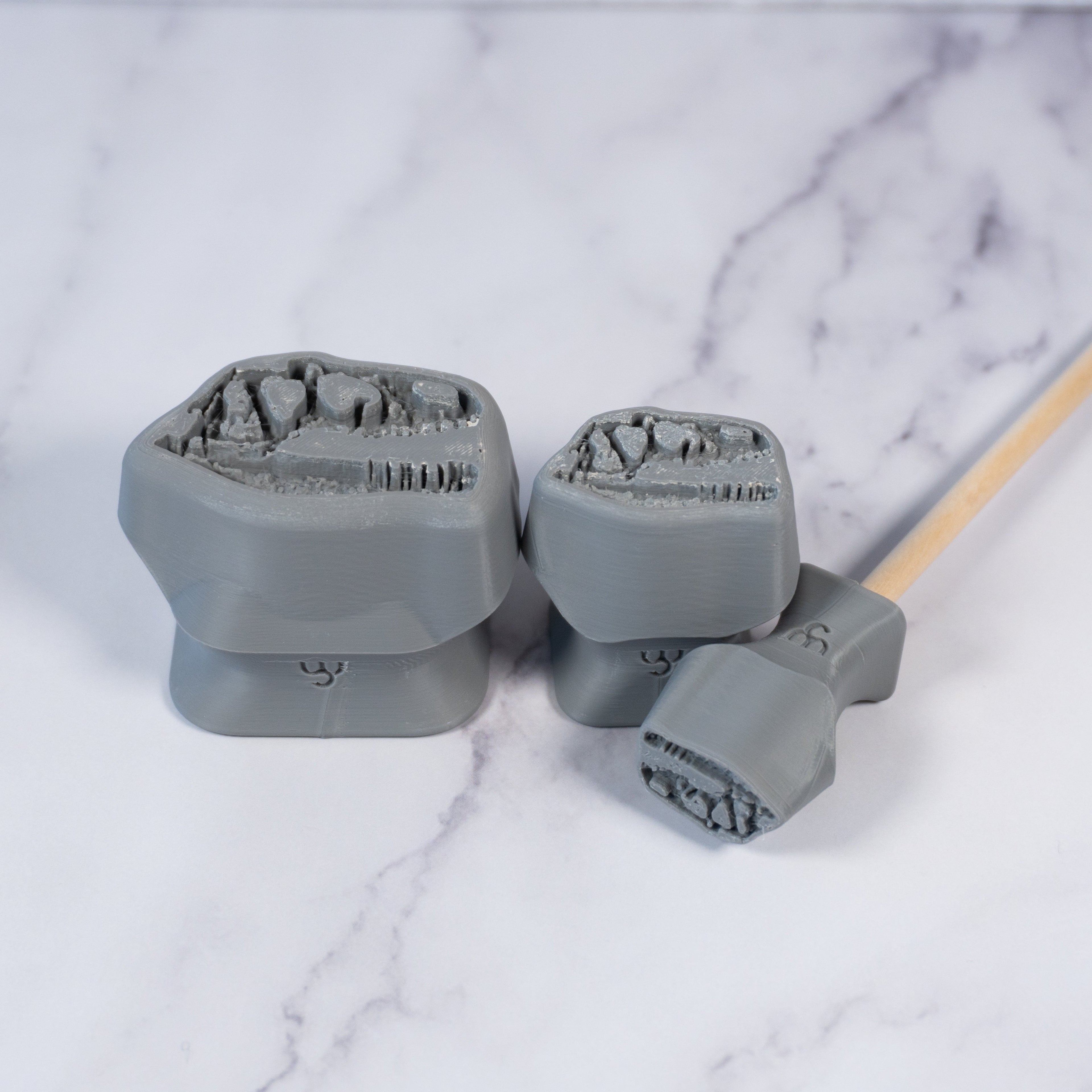 T-Rex Dinosaur Skull Fossil Stamp - Photo Textured - Style #1