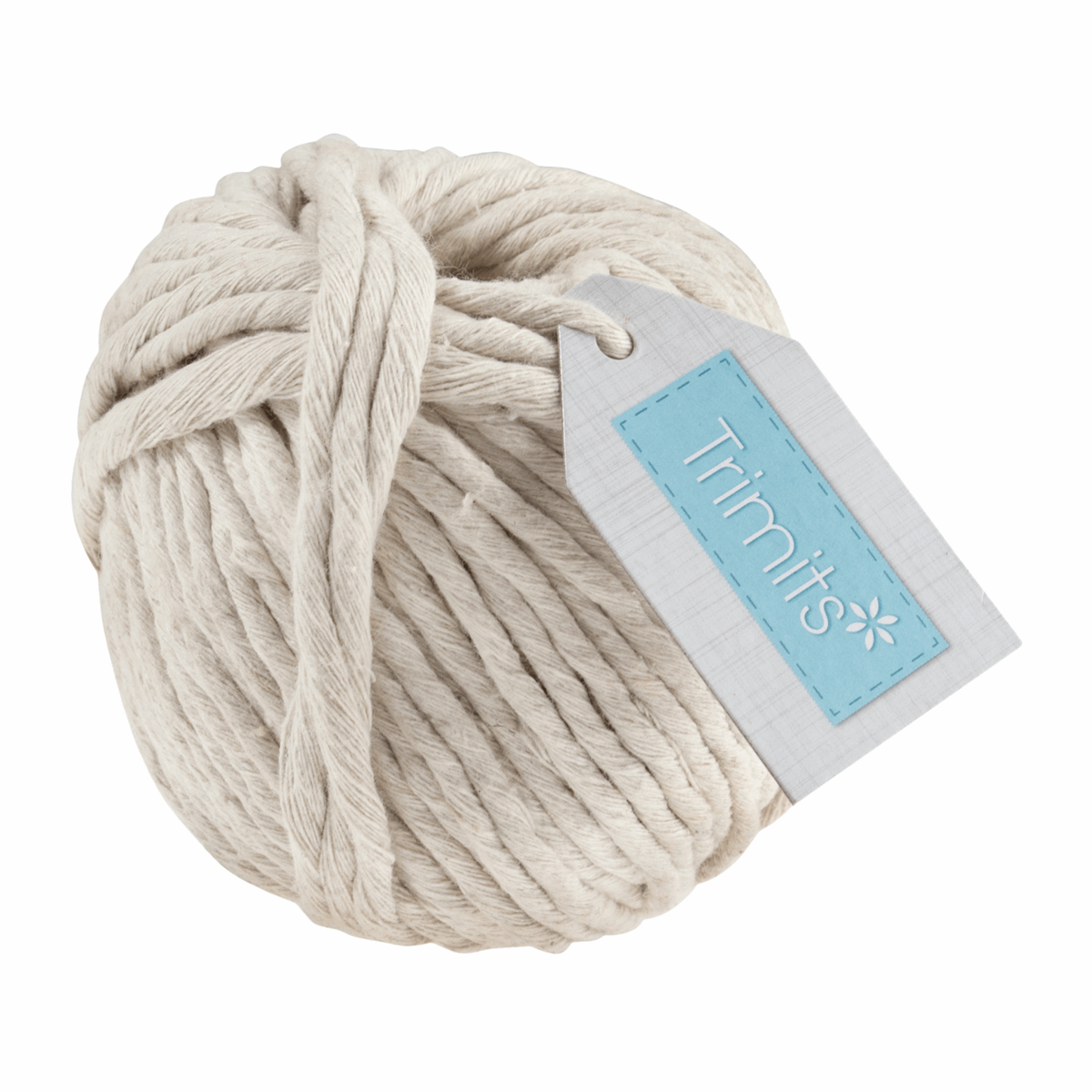 Trimits 100% Cotton Natural Macramé Cord - 50m x 4mm