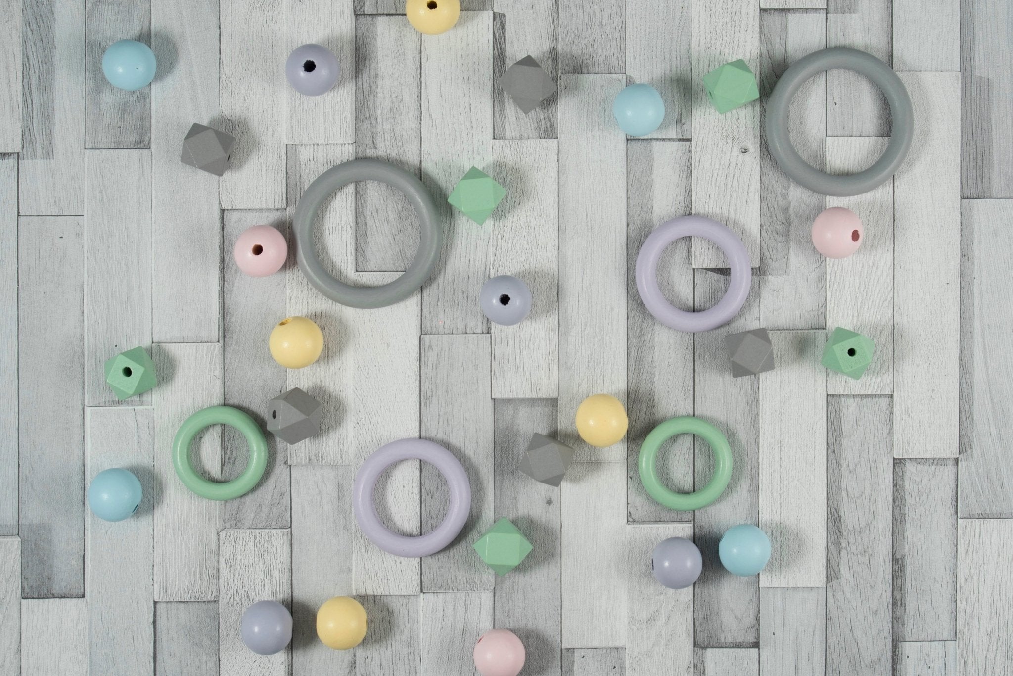 Trimits Coloured Wooden Craft Accessories Pack - 33 pieces