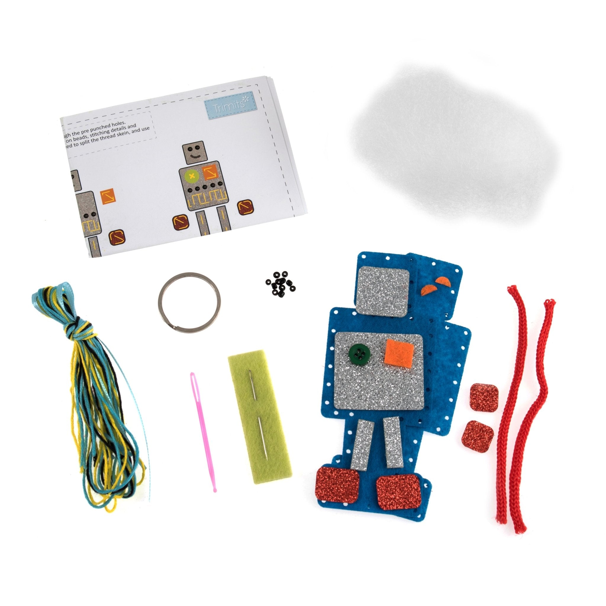 Trimits Felt Decoration Kit: Robot Keyring