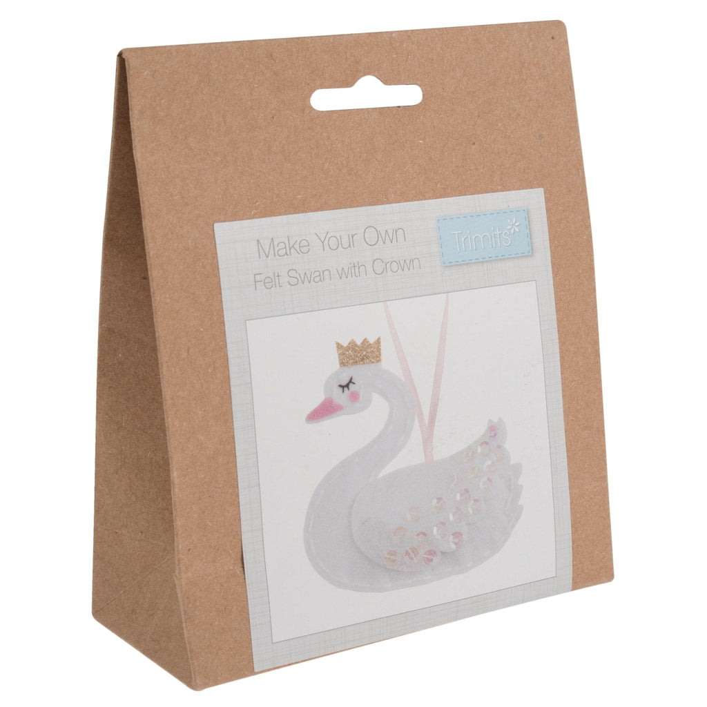 Trimits Felt Decoration Kit: Swan with Crown