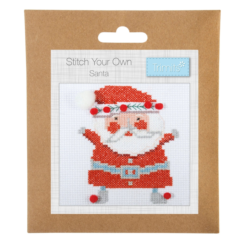 Trimits Mini Counted Cross Stitch Kit: Santa