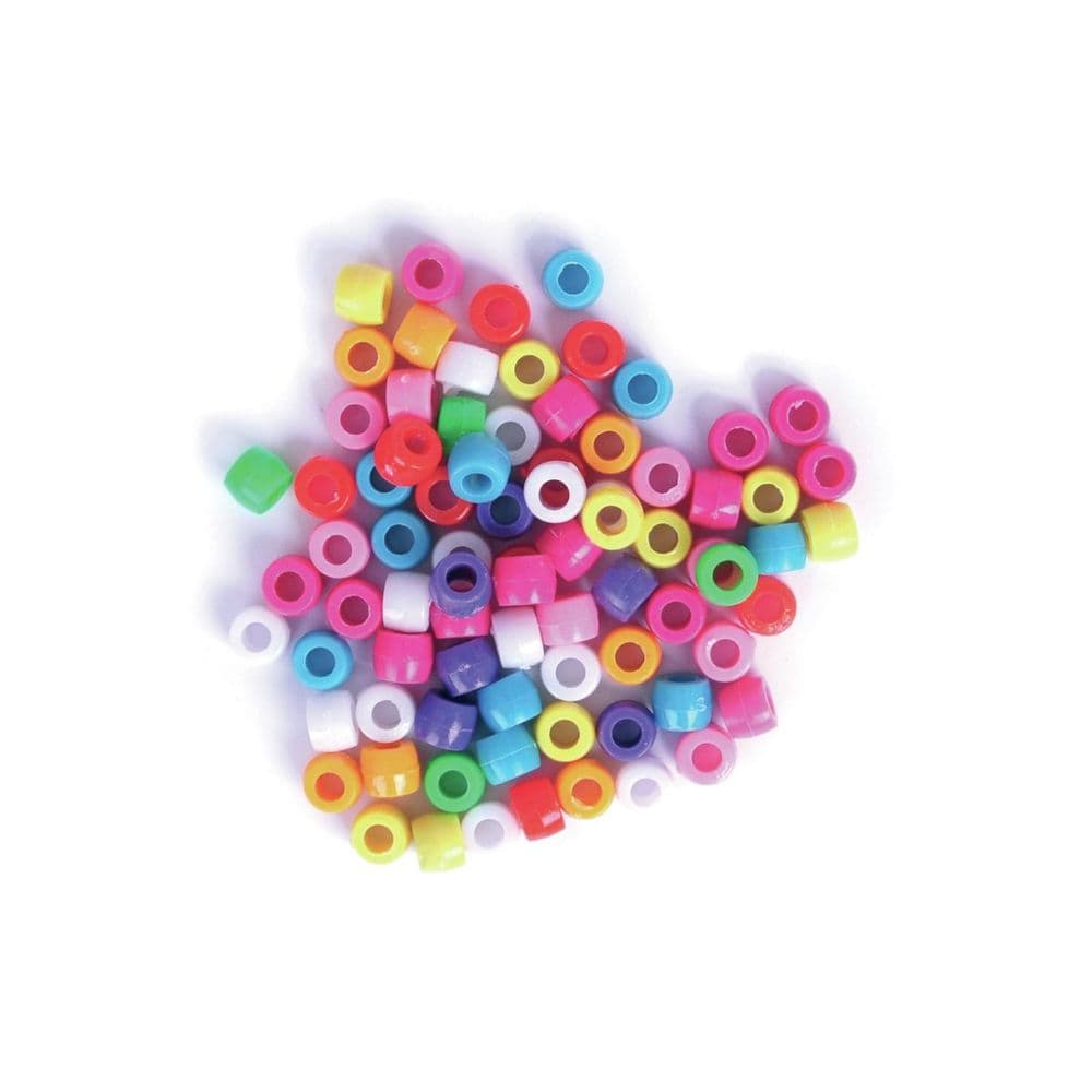 Trimits Plastic Round Crow Pony Beads: Multi Colour Solid - 20g