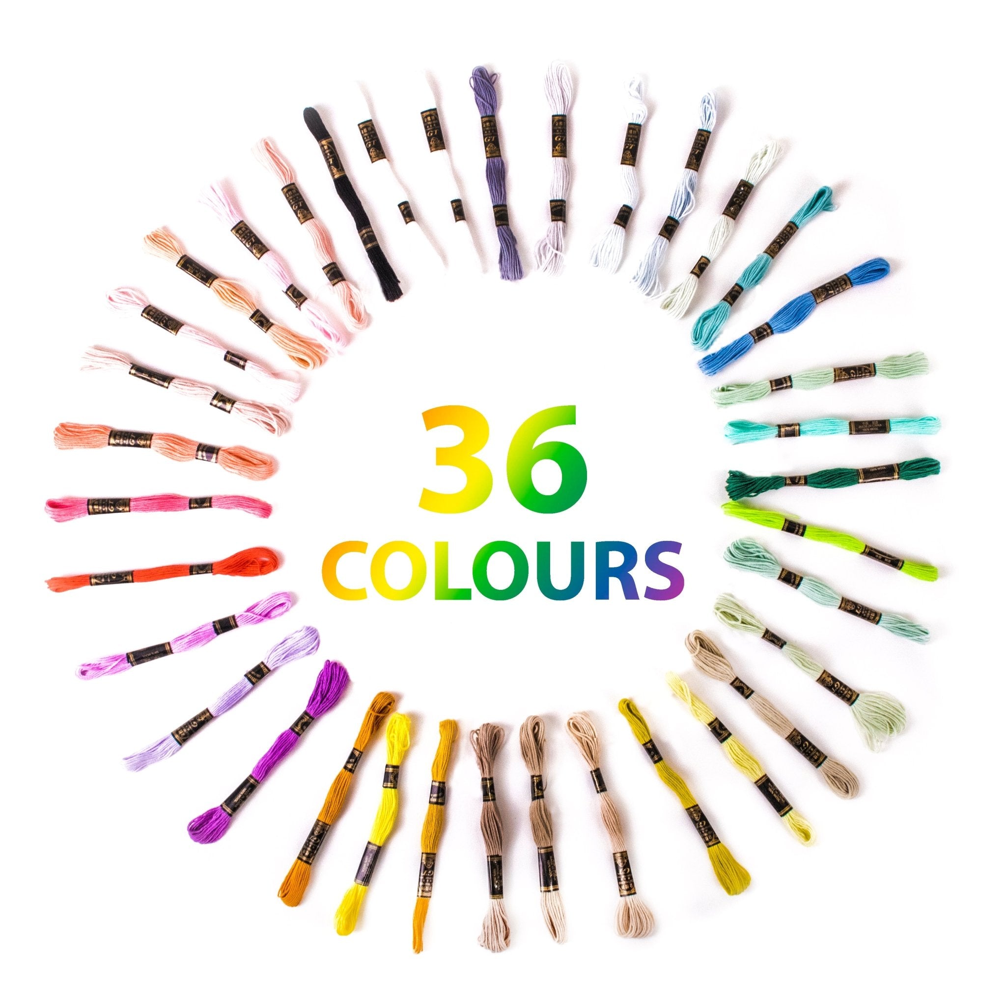 Trimits Stranded Cotton Embroidery Floss: Pastels: 36pk